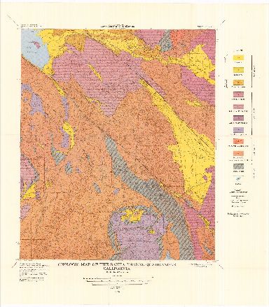 Geologic Map of the Santa Ysabel Quadrangle, California